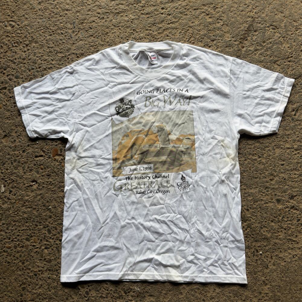 Vintage The History Channel, Great Race Baker City Stedman Men's Large Shirt